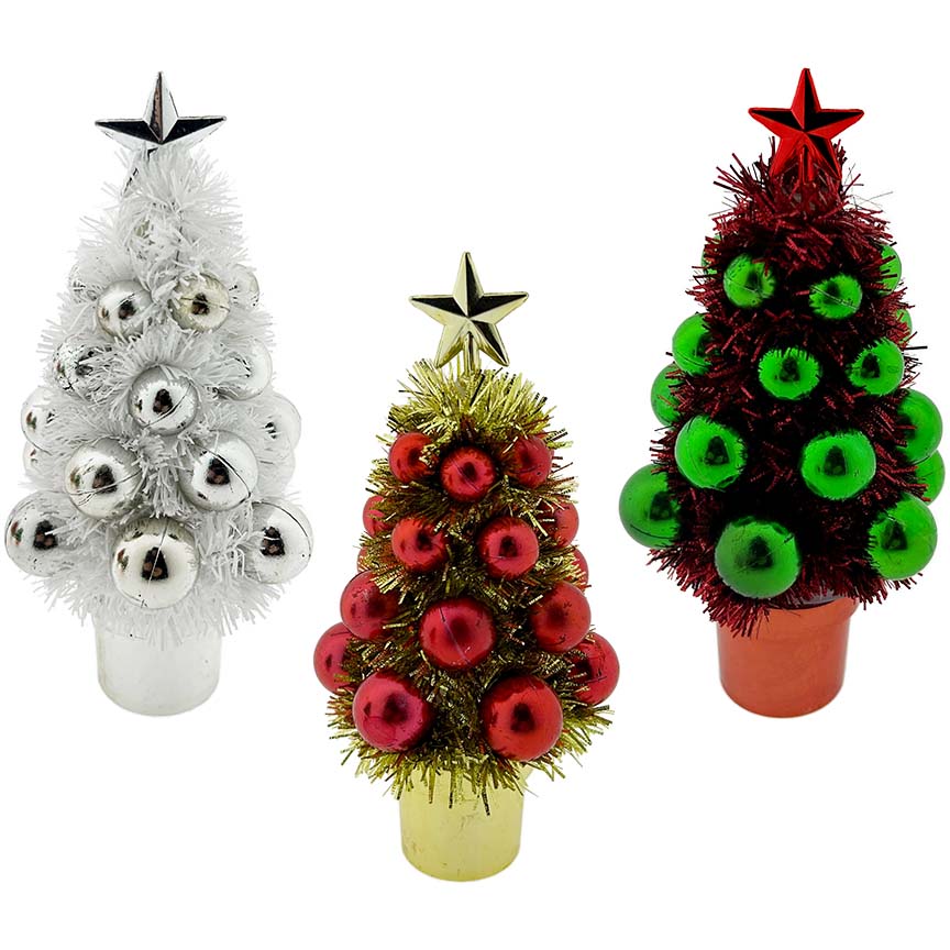 XMAS TREE TINSEL 3D 16x7x7CM 3ASTD