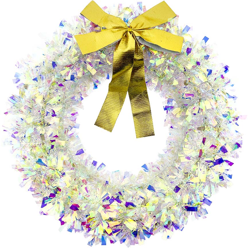 WREATH TINSEL WL 28CM