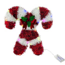DBLE CANDYCANE TINSEL 45CM LIGHT UP