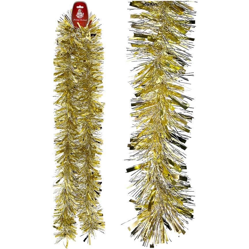 GARLAND THICK/THIN CUT 6FT GLD