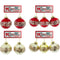 BALL W/ SEQUINS 2/3PC 8/7CM RED/LTGOLD