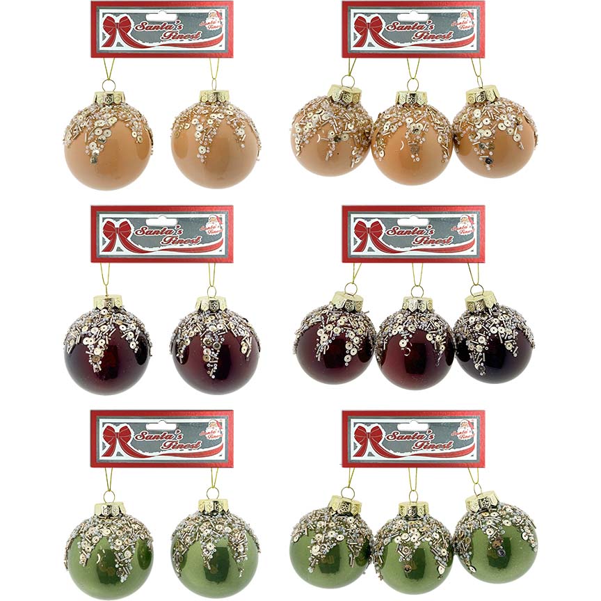 BALL W/ BEADS 2/3PC 8/7CM VTG