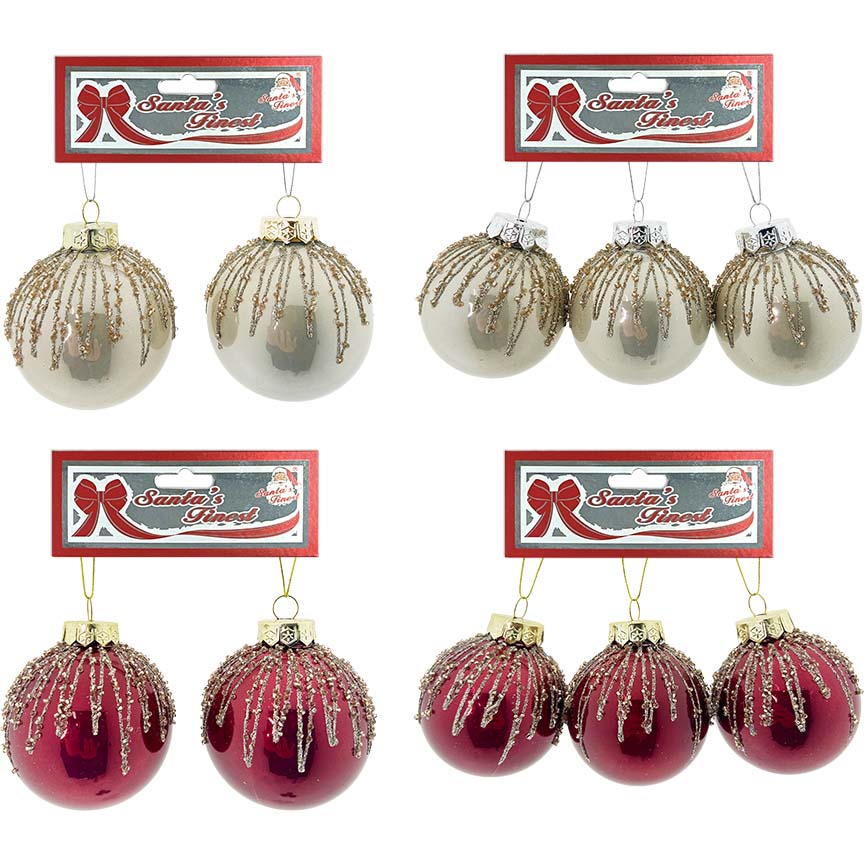 BALL W/ EMB DRIZZLE 2/3PC 8/7CM VTG