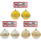BALL CLEAR W/ SWIRLS 2PC 8CM GLD