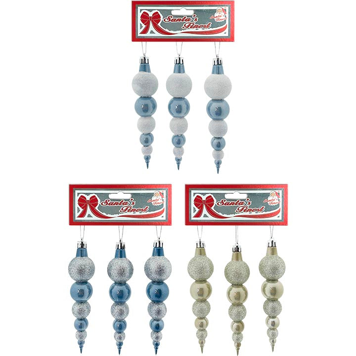 FINIAL BALL ORN 3PC WL