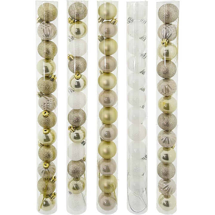 BALL TUBE DESIGNER; 12PC 4CM GLD