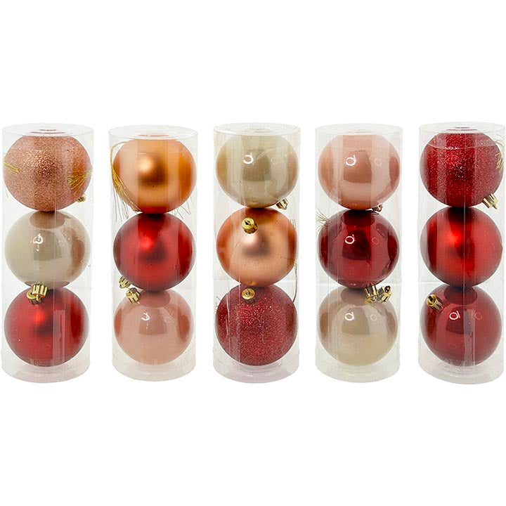 BALL TUBE DESIGNER; 3PC 8CM BERRY