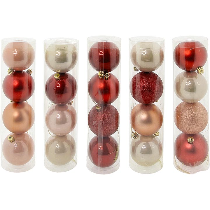 BALL TUBE DESIGNER; 4PC 7CM BERRY