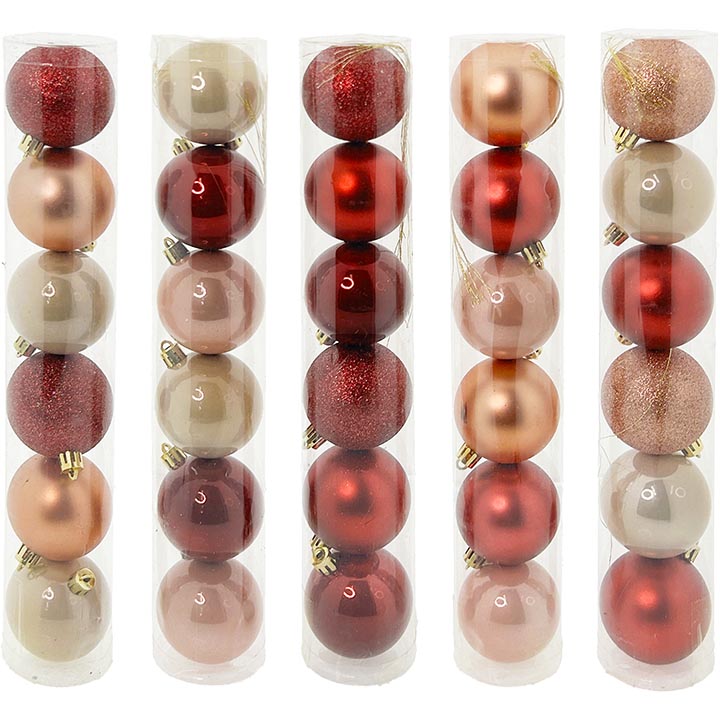 BALL TUBE DESIGNER; 6PC 6CM BERRY