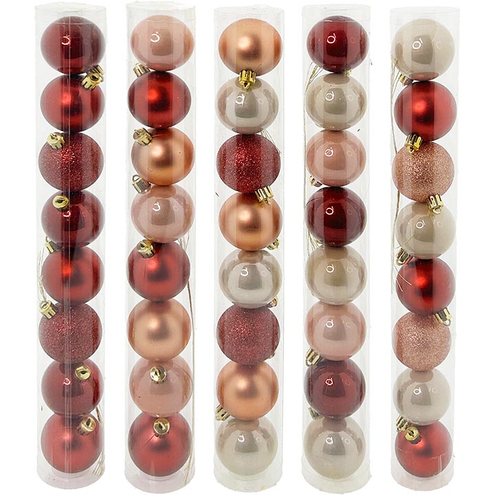 BALL TUBE DESIGNER; 8PC 5CM BERRY