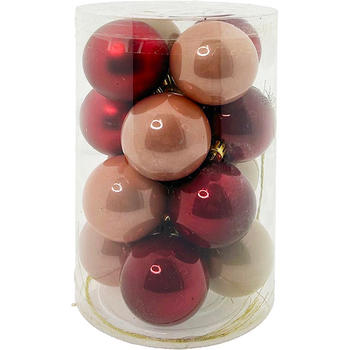 16PK BALL TUBE DESIGNER 6CM BERRY
