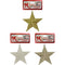 STAR 10.5CM GLITTER 3ASTD GLD
