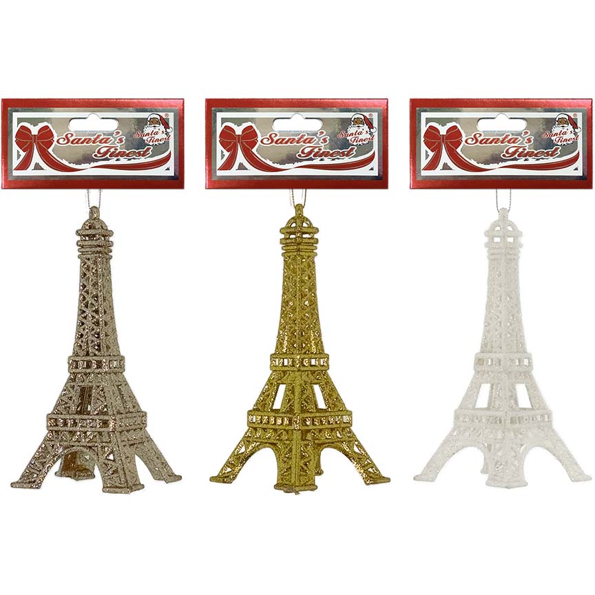 EIFFEL TOWER 12.5CM GLTR 3ASTD GLD