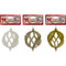 BALL SWIRL 14.5CM GLTR 3ASTD GLD