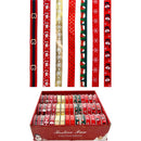 CHRISTMAS RIBBON 3YD SATIN 7 STYLE
