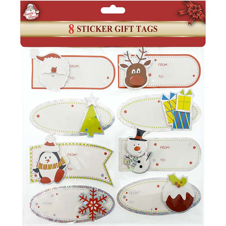 GIFT TAG STICKERS 8PC