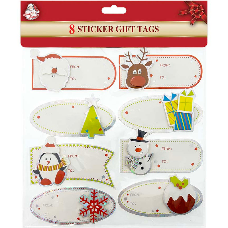 GIFT TAG STICKERS 8PC