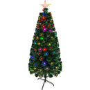 TREE 6FT W/ LED OUTSIDE FIBER OPTIC LIGHTS
