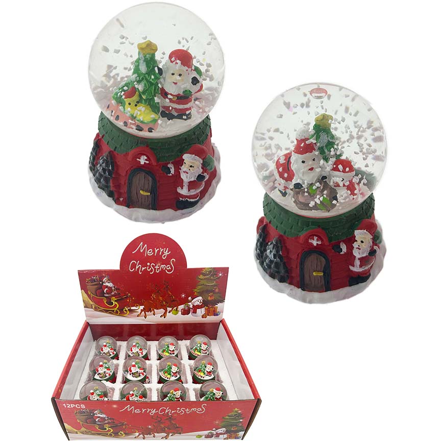 SNOW GLOBE EGZ125 7CM 12PC DISPLAY