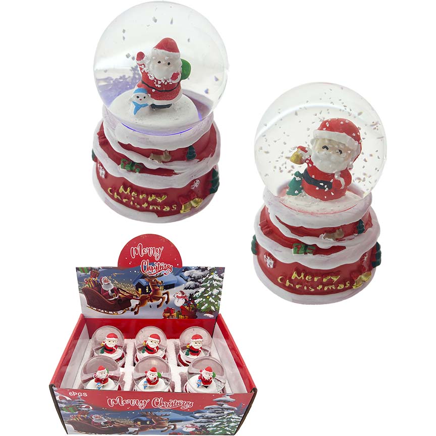 SNOW GLOBE EGZ81 9CM 6PC DISPLAY