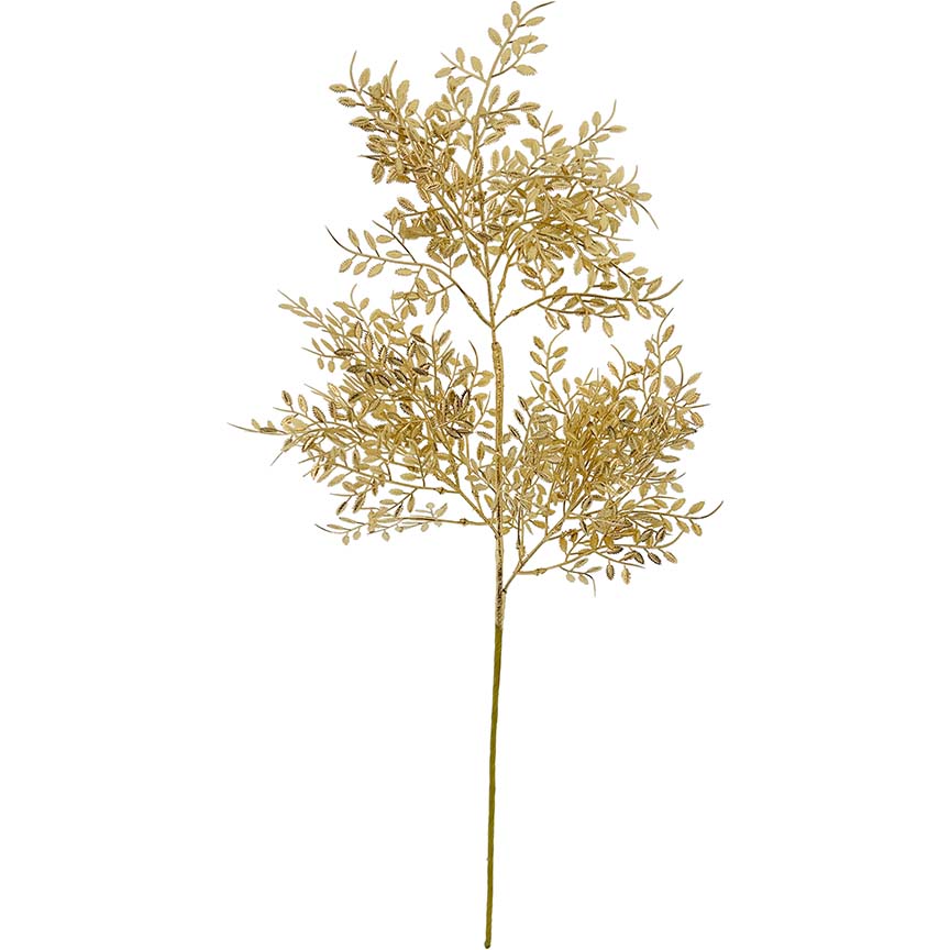 BRANCH LEAVES CHAMPAGNE GOLD 70CM