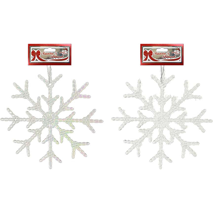 WALL DECOR SNOWFLAKE 2ASTD 9.65"