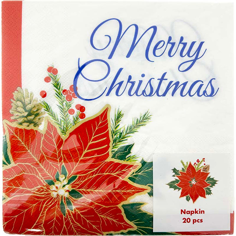 NAPKINS CHRISTMAS 16PC 6.5INCH