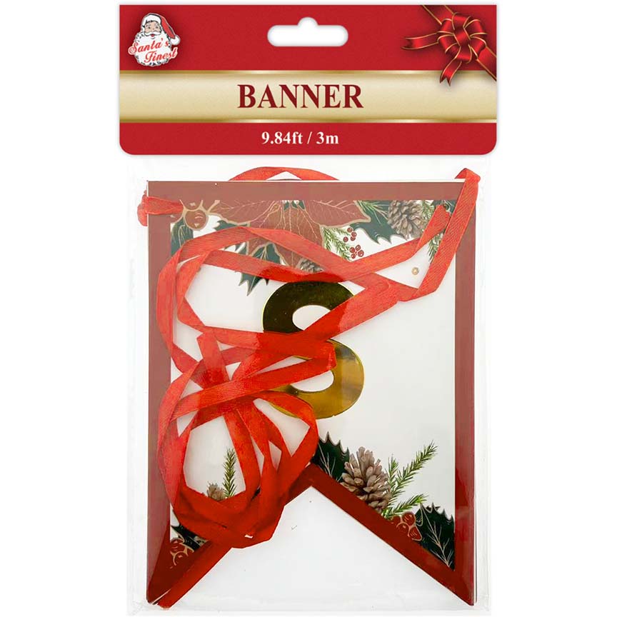BANNER CHRISTMAS 14PC 6.5x5IN 10FT