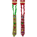 KNITTED NECKTIE W/ ORN & BELLS 2ASTD
