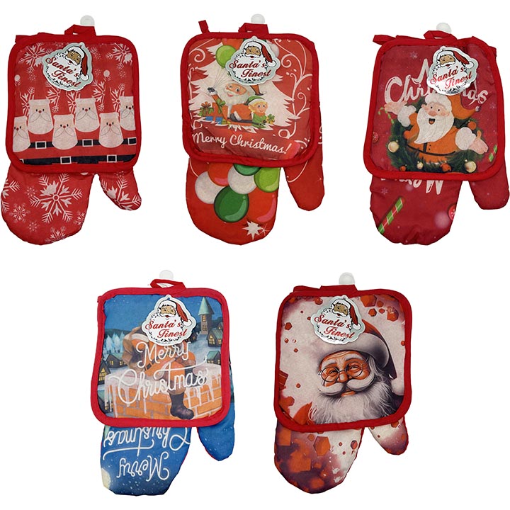 OVEN MITT & POT HOLDER 5ASTD