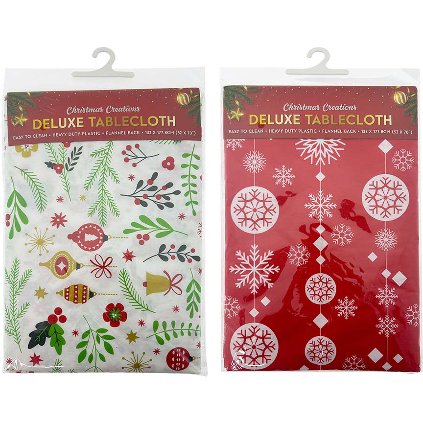 TABLE CLOTH FLANNEL BACK 52x70IN