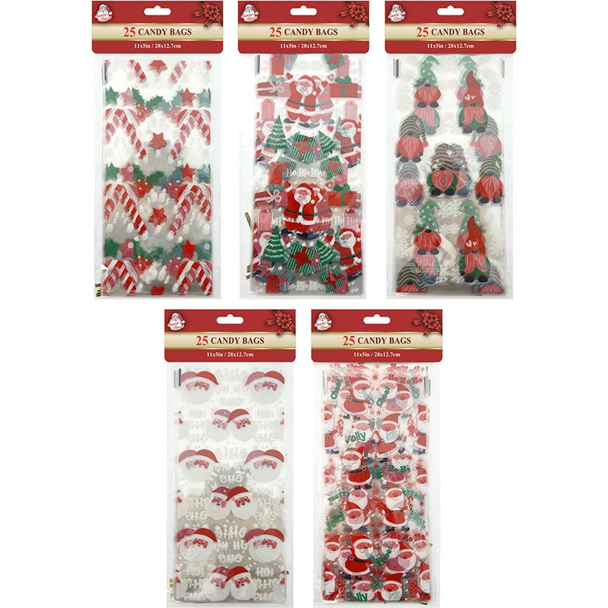 CELLO CANDY BAGS 25CT 12.5x27CM