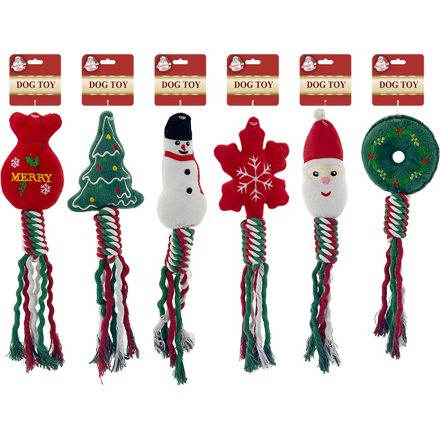 CHRISTMAS PLUSH PET TOY 6ASTD