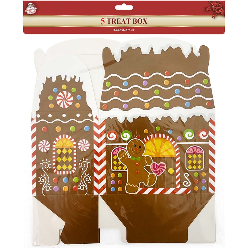 CHRISTMAS PAPER GINGERBREAD BOX