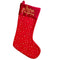 STOCKING "MERRY XMAS" STARS RED 52CM