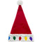 SANTA HAT PLUSH DBL CUFF LIGHTS 45CM