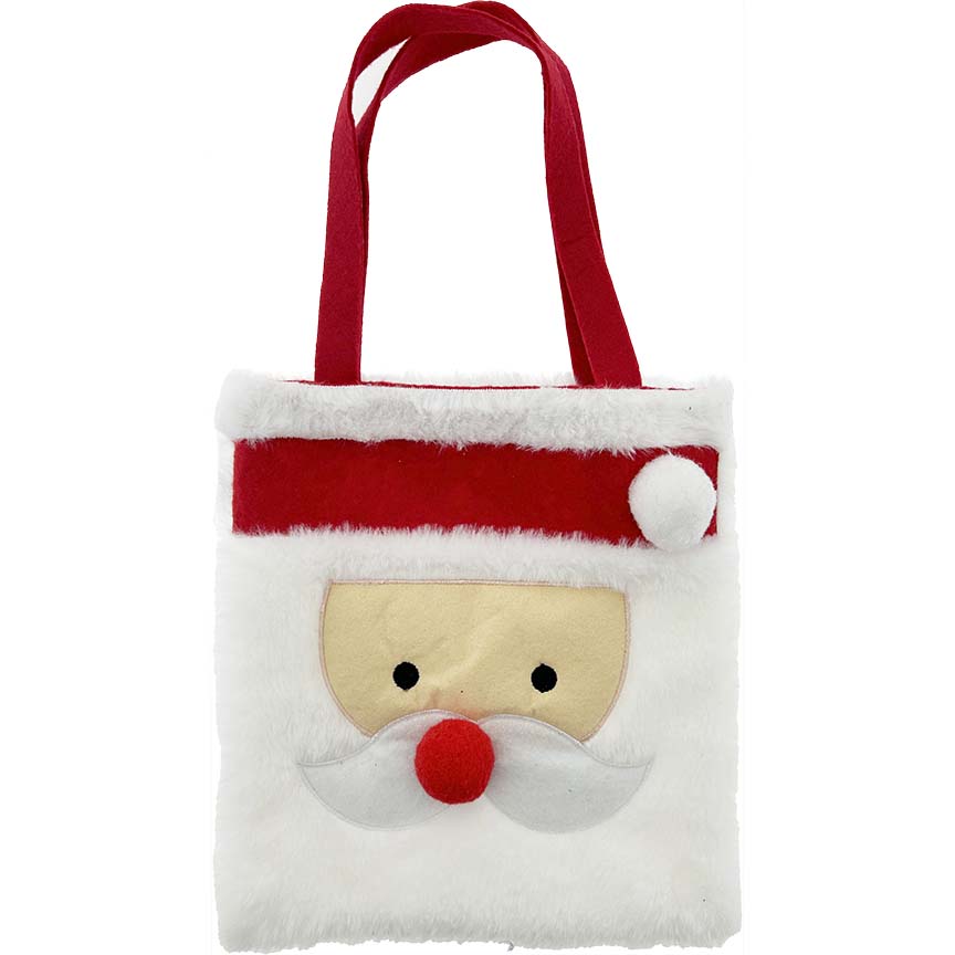 PLUSH BAG SANTA 22X26CM