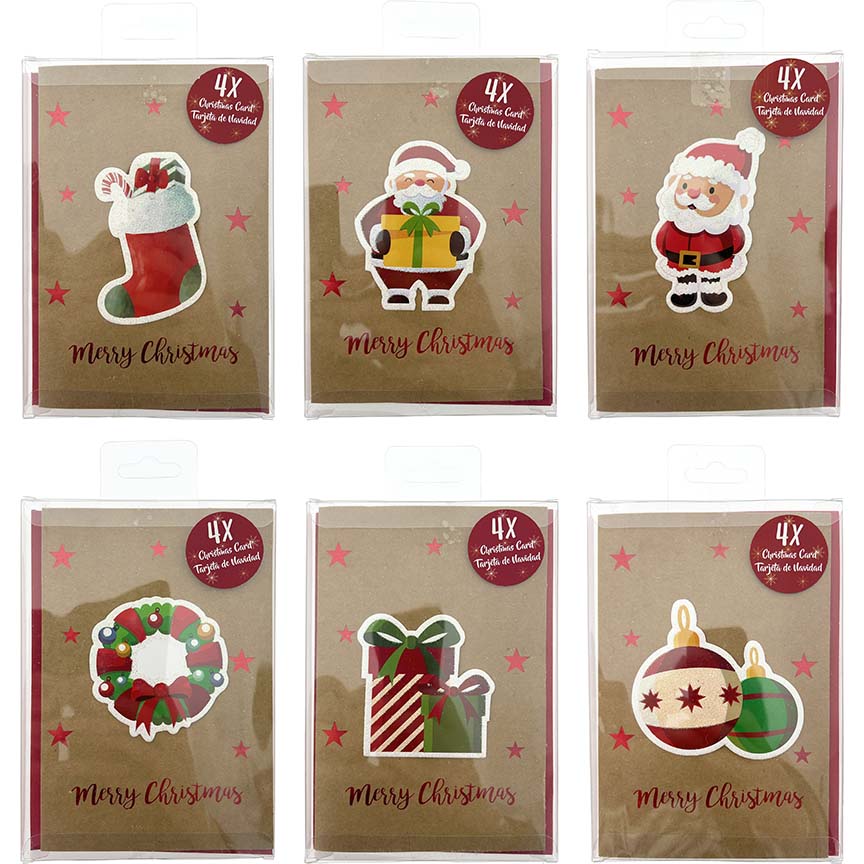 CHRISTMAS GIFT  CARD 6ASTD W/ ENVELOPE