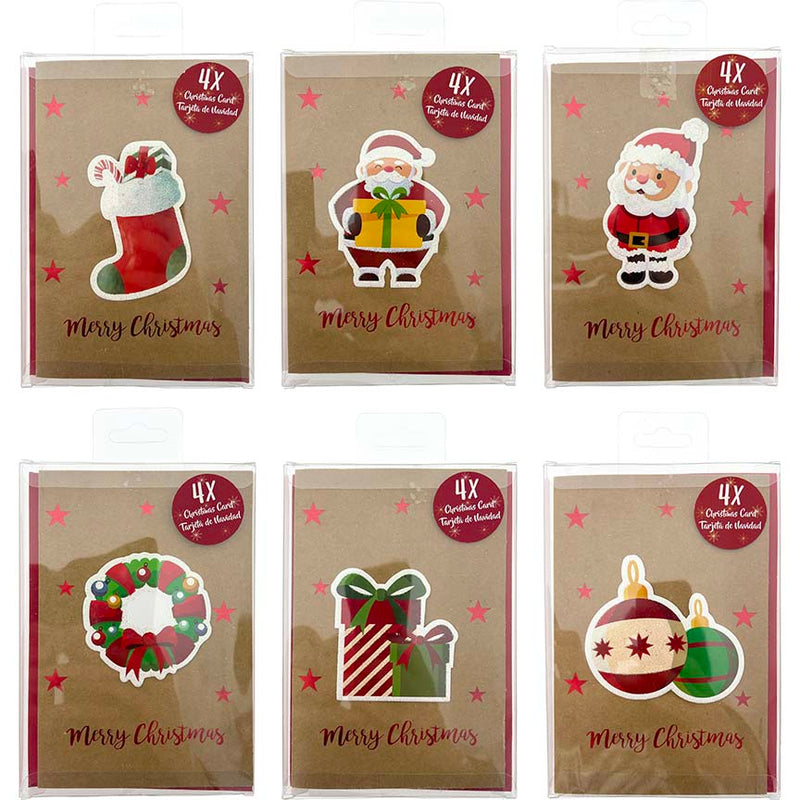 CHRISTMAS GIFT  CARD 6ASTD W/ ENVELOPE