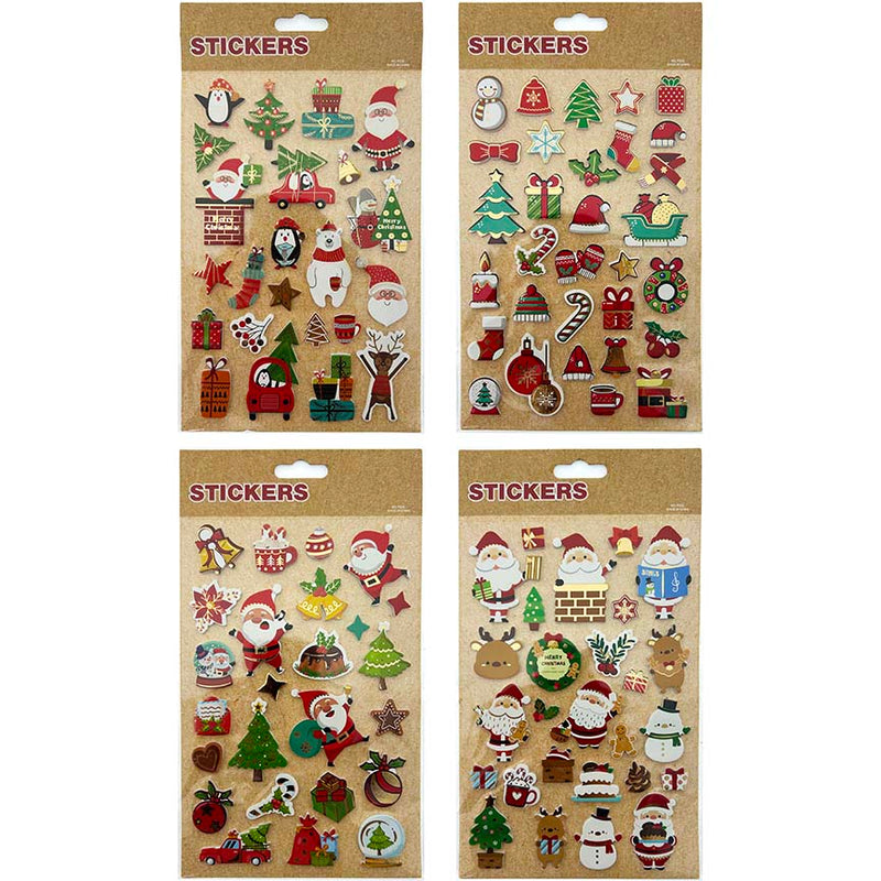 CHRISTMAS FOAM STICKERS 4ASTD P235