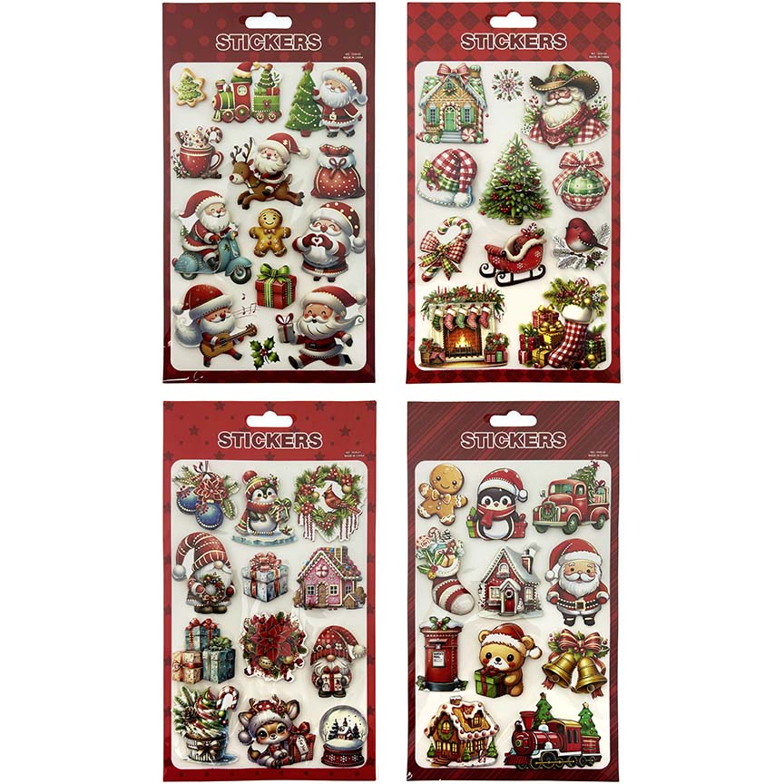 CHRISTMAS PAPER STICKERS 4ASTD 1035