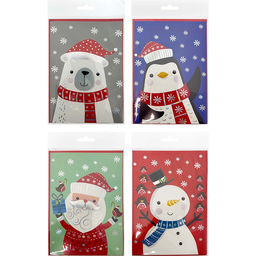 CHRIST CARD SGL 4ASTD W/ ENVELOPE P241