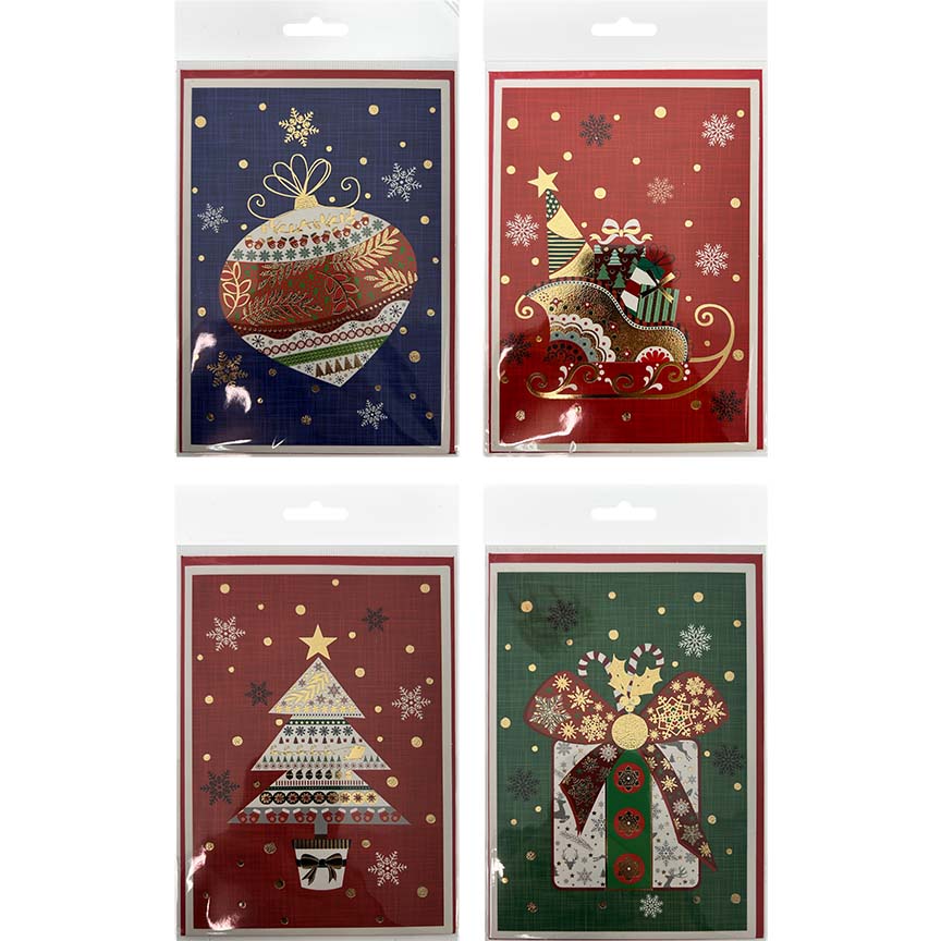 CHRIST CARD SGL 4ASTD W/ ENVELOPE P245