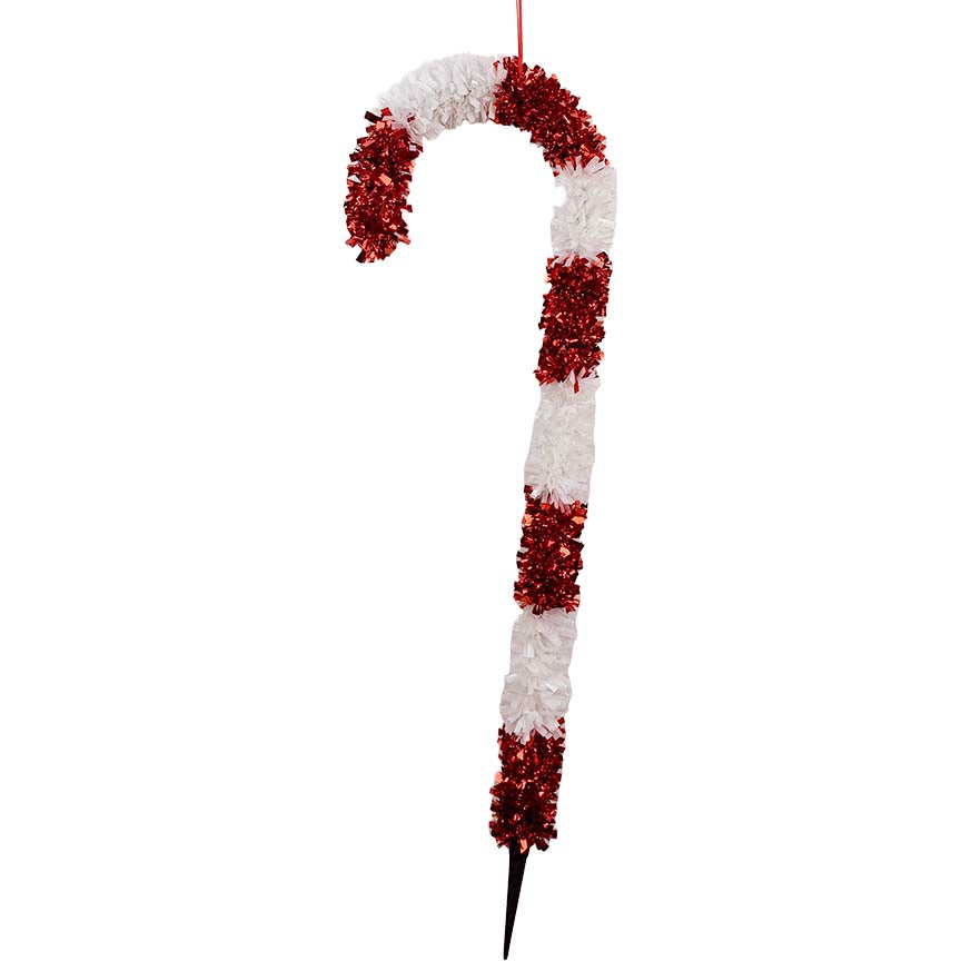 CANDYCANE TINSEL W/ STAKE 75CM