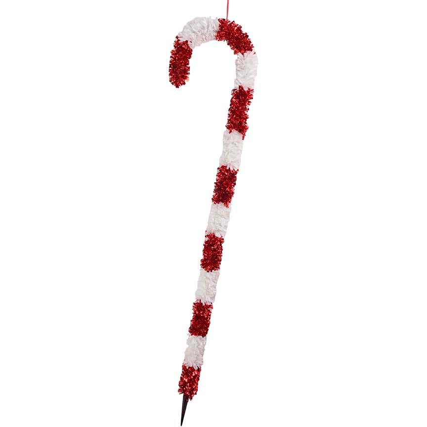 CANDYCANE TINSEL W/ STAKE 120CM