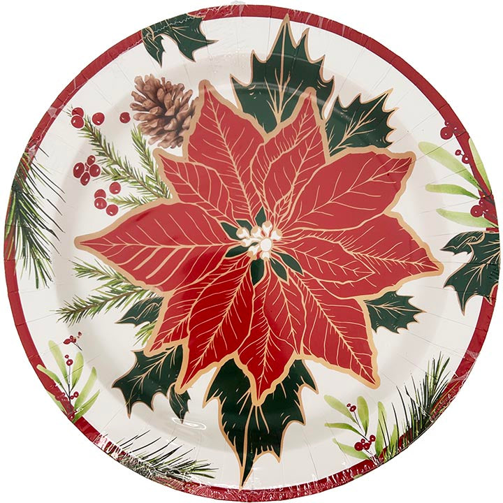 PAPER PLATES CHRISTMAS ROUND 8PC 10.25IN