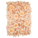 HYDRANGEA  WITH ROSE FLOWER WALL PANEL MAT PEACH