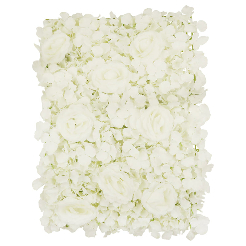 WHITE HYDRANGEA & ROSE WALL PANEL MAT