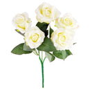 ROSE BOUQUET 5-BRANCH WHITE ONLY