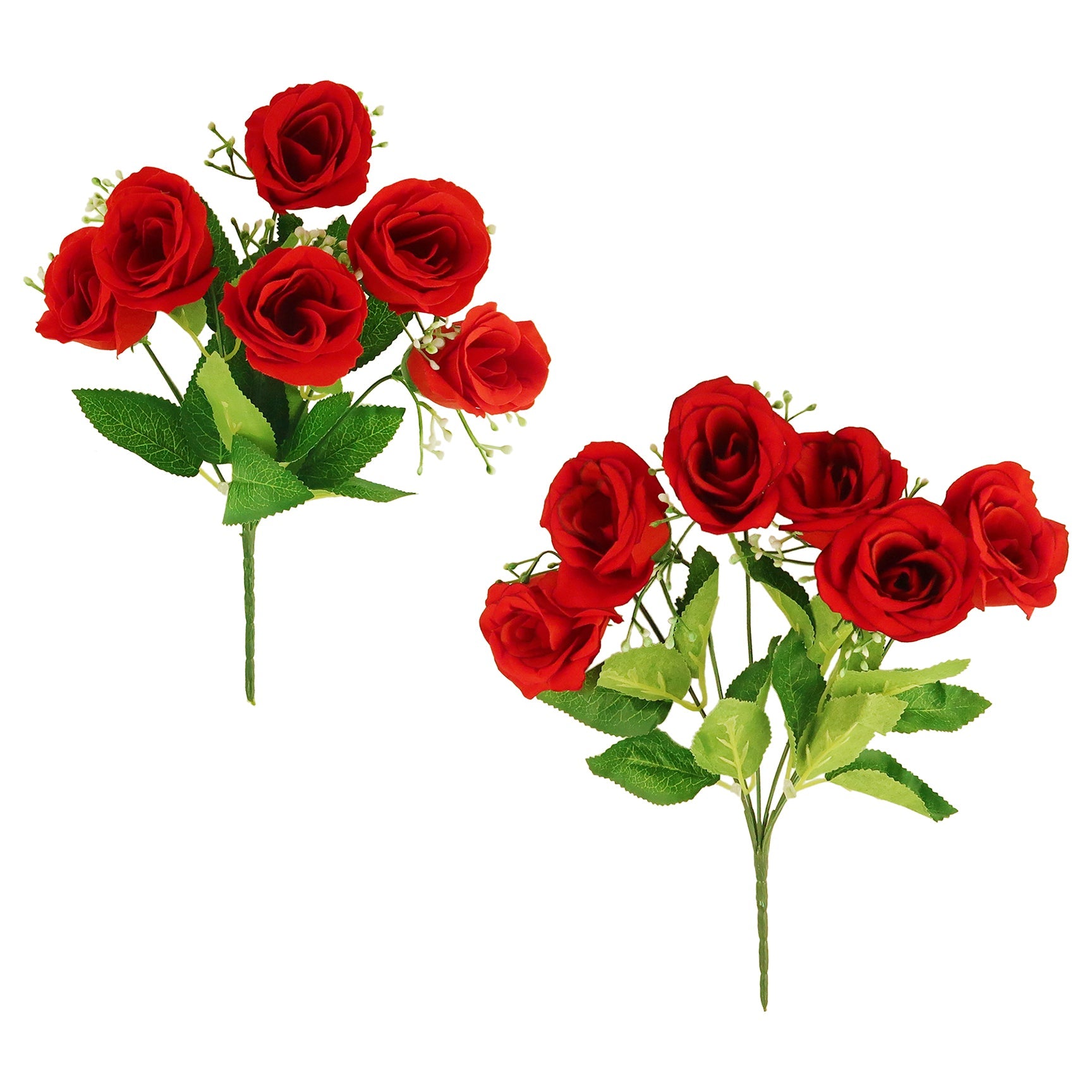 ROSE VELVET BOUQUET 6BRANCH 2 ASSTD REDS